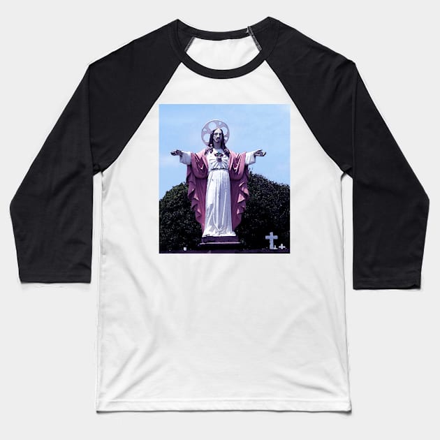 Statue of Christ in Bonaire Baseball T-Shirt by aldersmith